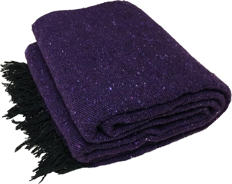 Open Road Goods Solid Color Mexican Yoga Blanket – Large Handwoven Throw for Yoga, Beach, Camping or Home – Soft and Durable Cotton Blend - Image 5